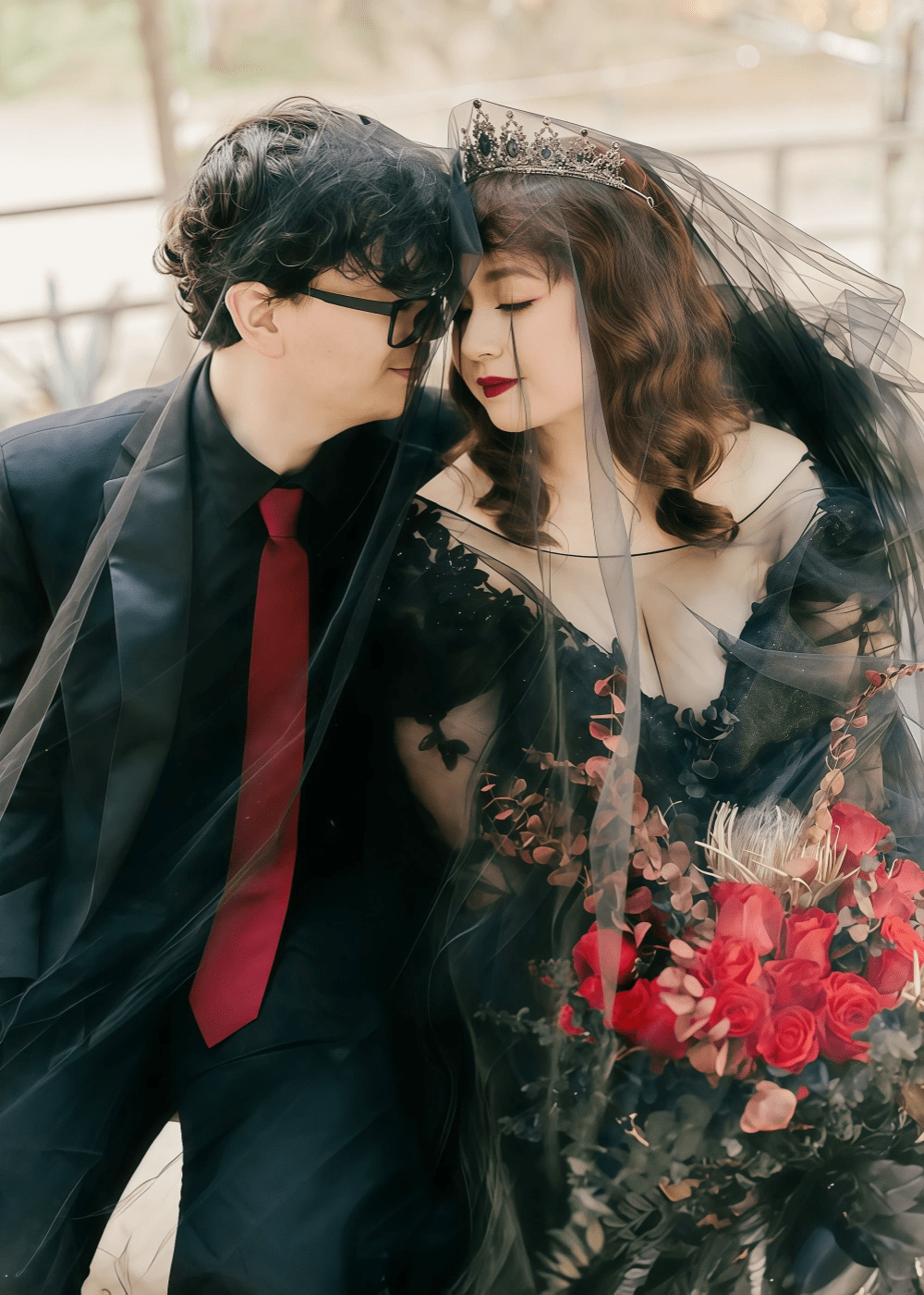 Mabel | Princess Plus Size Long Sleeve Corset Black Dress for Wedding - Black - PromDressClub