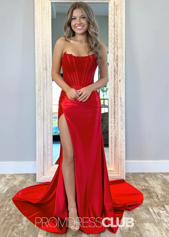 Miranda | A Line Lace Appliques Hot Pink Maxi Prom Dress Stores Near Me - Price #price_variant_lowest# - Red - PromDressClub