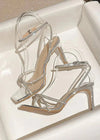 Step into Elegance with Gold Block Heel Sandals – Versatile Open Toe Heel Sandals for Every Occasion Color Silver