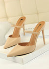 Stylish Women White Sandals: Elevate Your Look with Pointed Toe Sandals Color Apricot