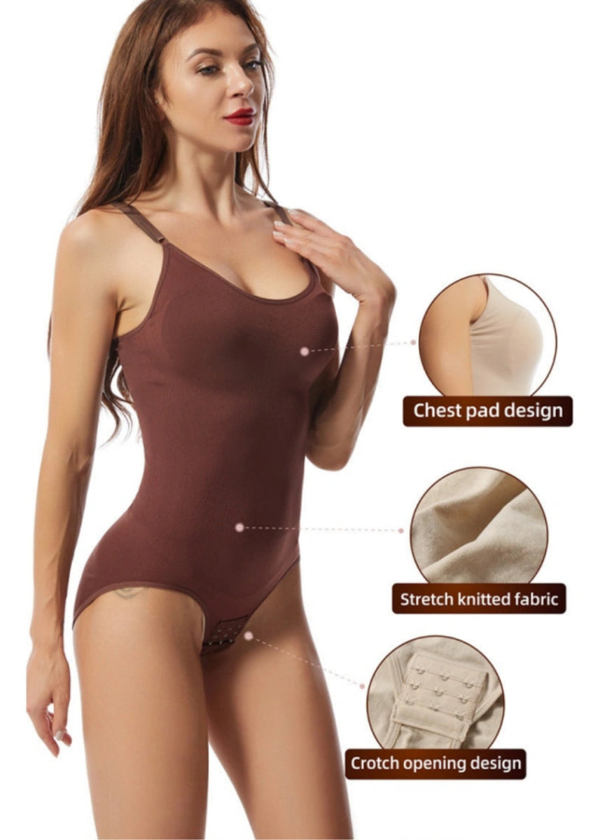 Ultimate Best Shapewear for Back Fat Smoothing and Booty Lifting in Black and Neutral - Brown - PromDressClub