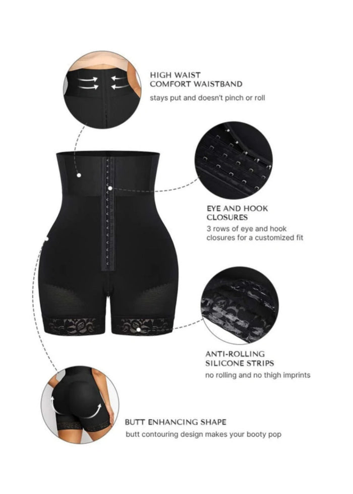 Ultimate Booty Lifting Shapewear Black Brown for Curves Confidence - Black - PromDressClub