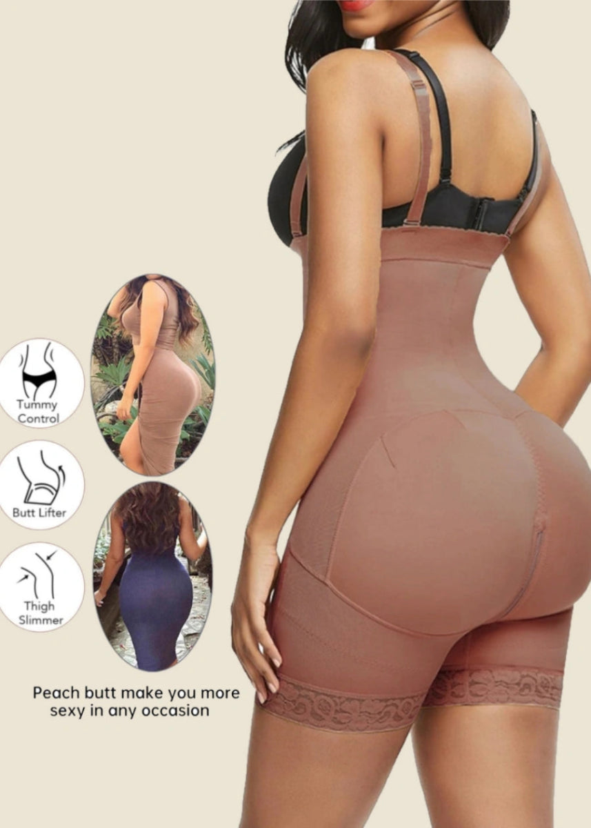 Ultimate Booty Lifting Shapewear Black Brown for Curves Confidence - Brown - PromDressClub